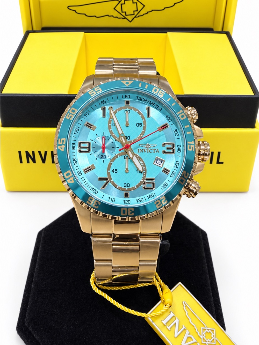 Invicta Specialty 69821 Gold & Turquoise 48mm Men’s Watch
